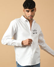 Libra Zodiac Sign White ClubWear Shirt By Offmint