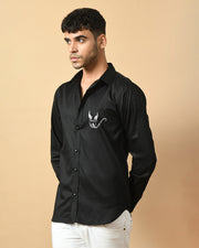 Venom Printed Black Shirt By Offmint