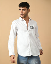 Gemini Zodiac Sign White ClubWear Shirt By Offmint