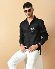 Venom Printed Black Shirt By Offmint
