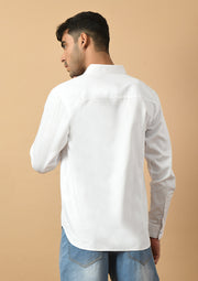 Zebra Printed White Shirt By Offmint