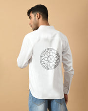 Zodiac Wheel Sign White Shirt By Offmint