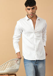 Japanese Quote Printed White ClubWear Shirt By Offmint