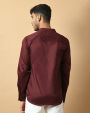 Bear Printed Maroon ClubWear Shirt By Offmint