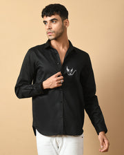 Venom Printed Black Shirt By Offmint