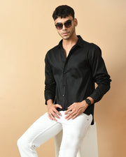 Realistic Printed Black ClubWear Shirt By Offmint