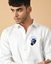 The Rolling Stone Printed White Shirt By Offmint