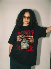 Money Maker Graphic Printed Unisex Tshirt