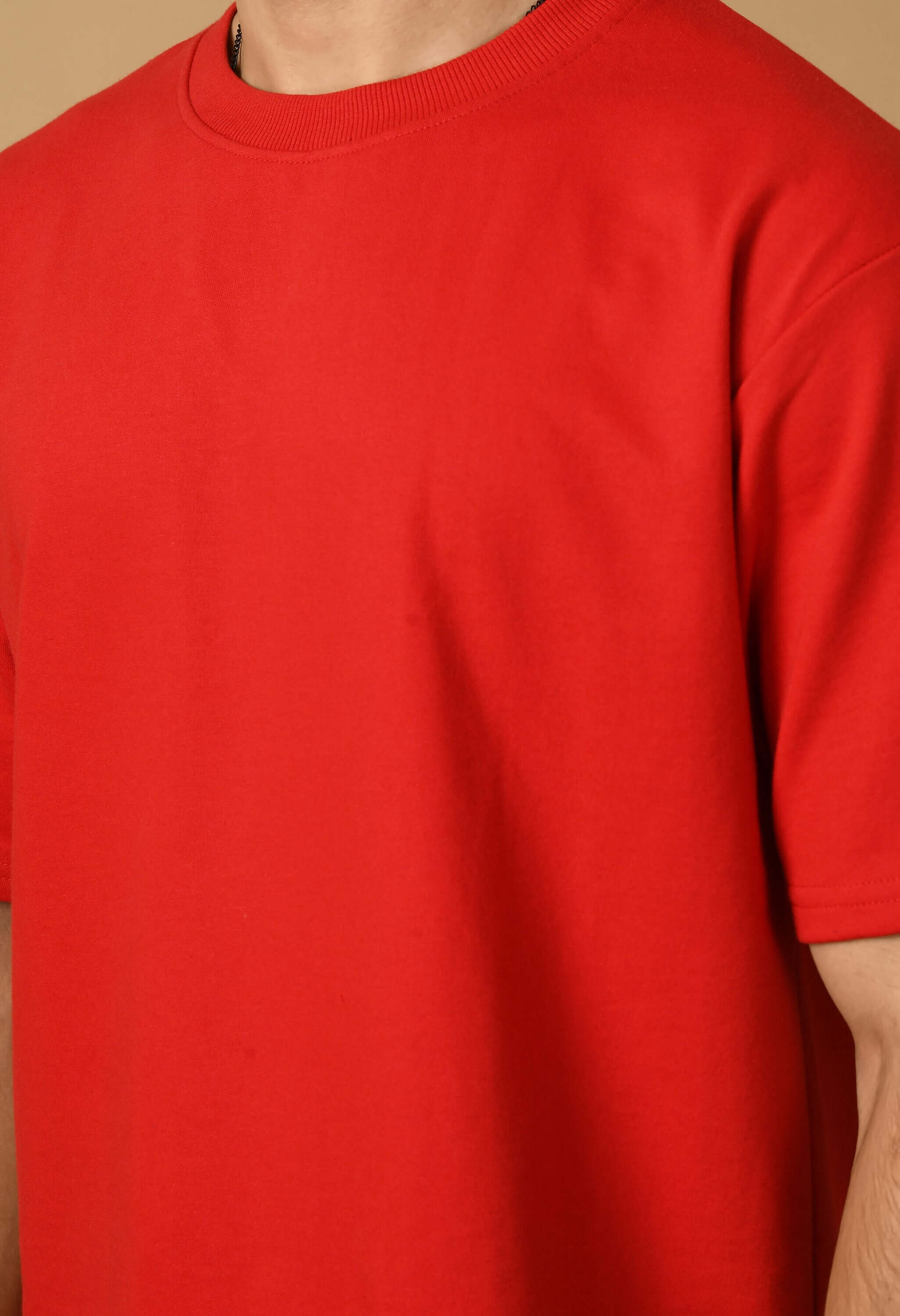 men's oversized red t-shirt by offmint