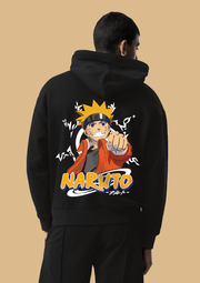 Naruto Printed Black Hoodie By Offmint