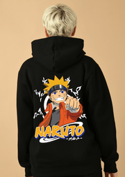 Naruto Printed Black Hoodie By Offmint