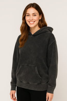 Acid wash Grey Unisex Hoodies