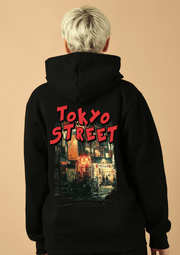 Tokyo Street Printed Black Hoodie By Offmint