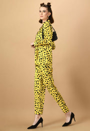 yellow black co-ord set